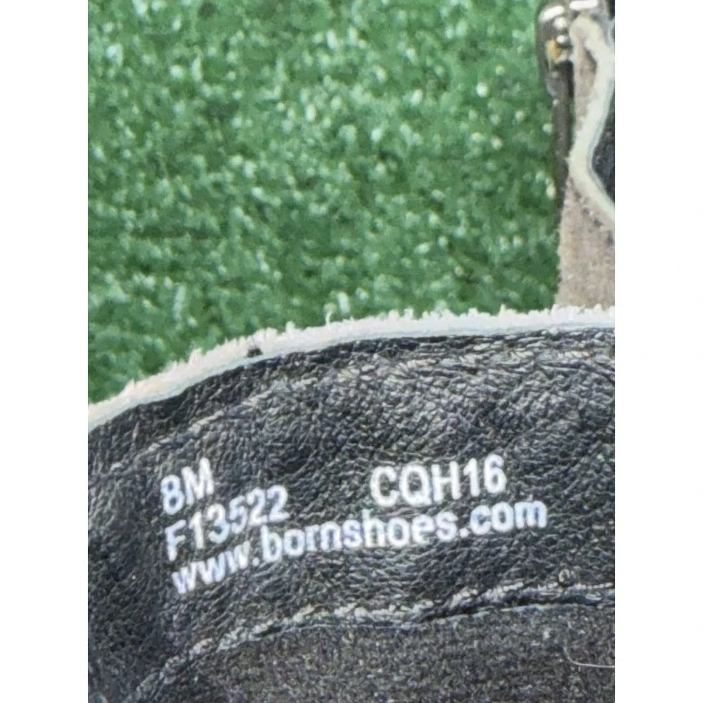 Born Kenya Ankle‎ Boots Booties Shoes Womens Size 8 Gray Distressed Suede Zip Up